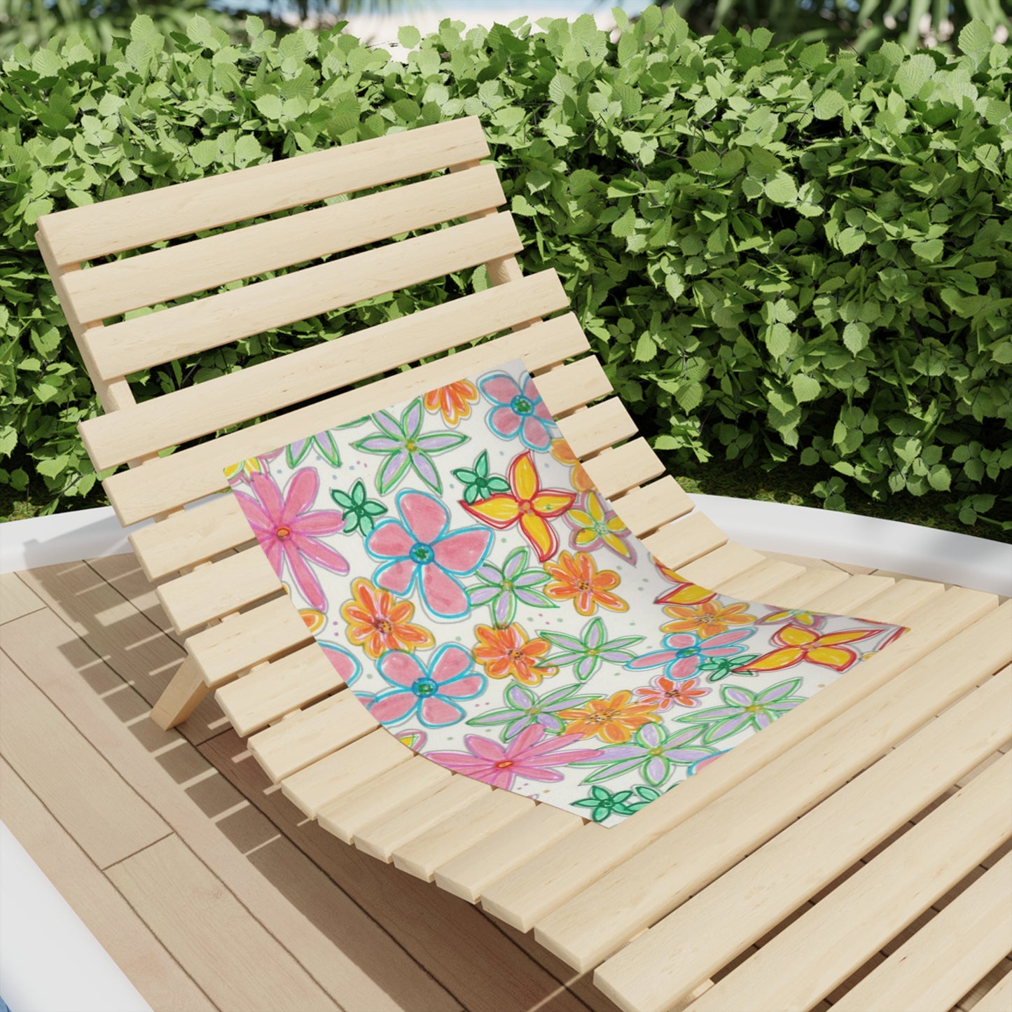 Flower Power Beach Towel