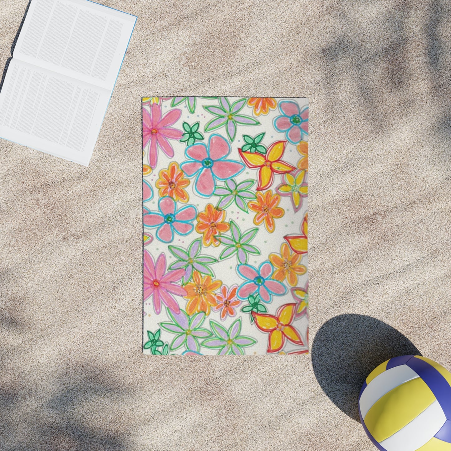 Flower Power Beach Towel