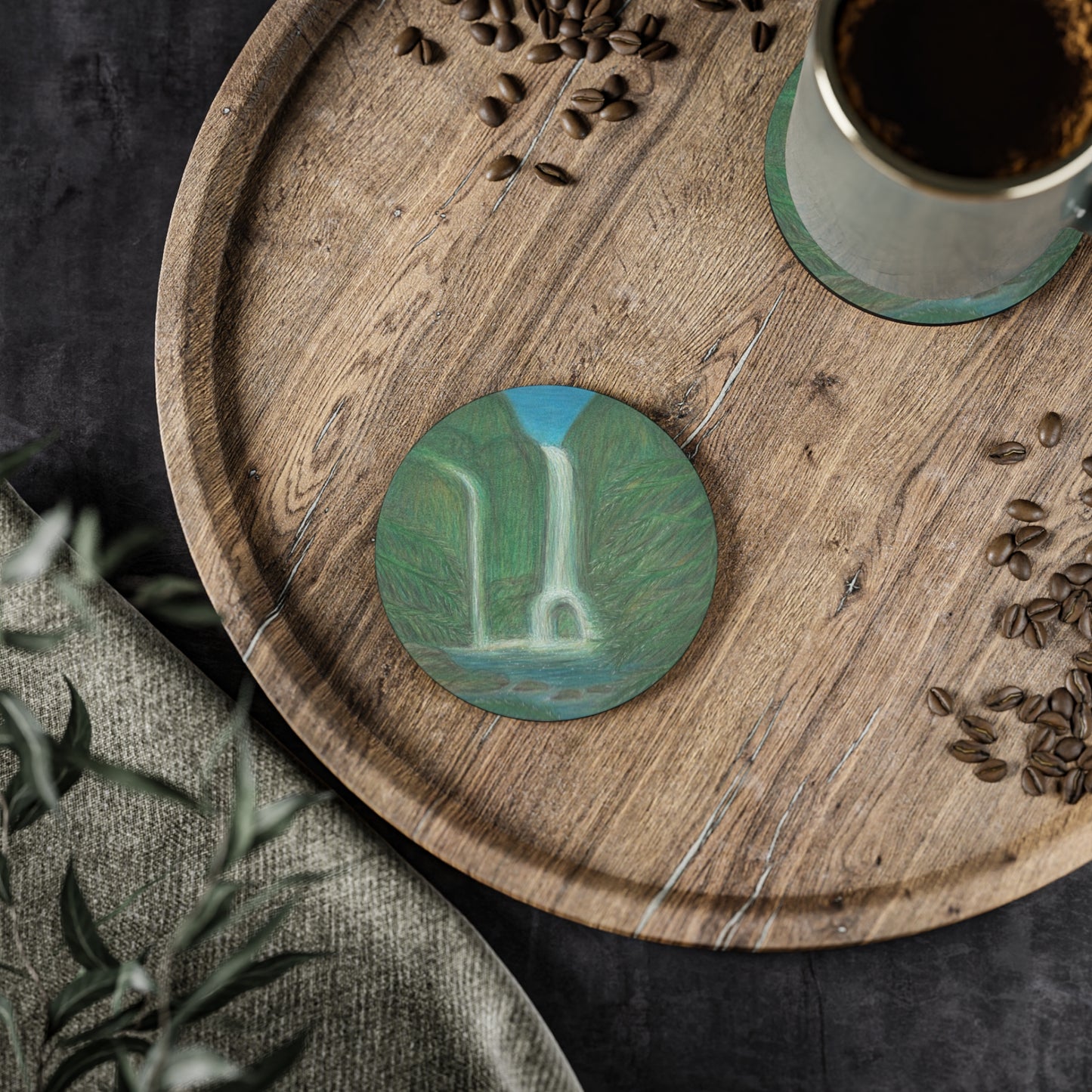 Hawaii Cork Coasters - Pu'u O Umi