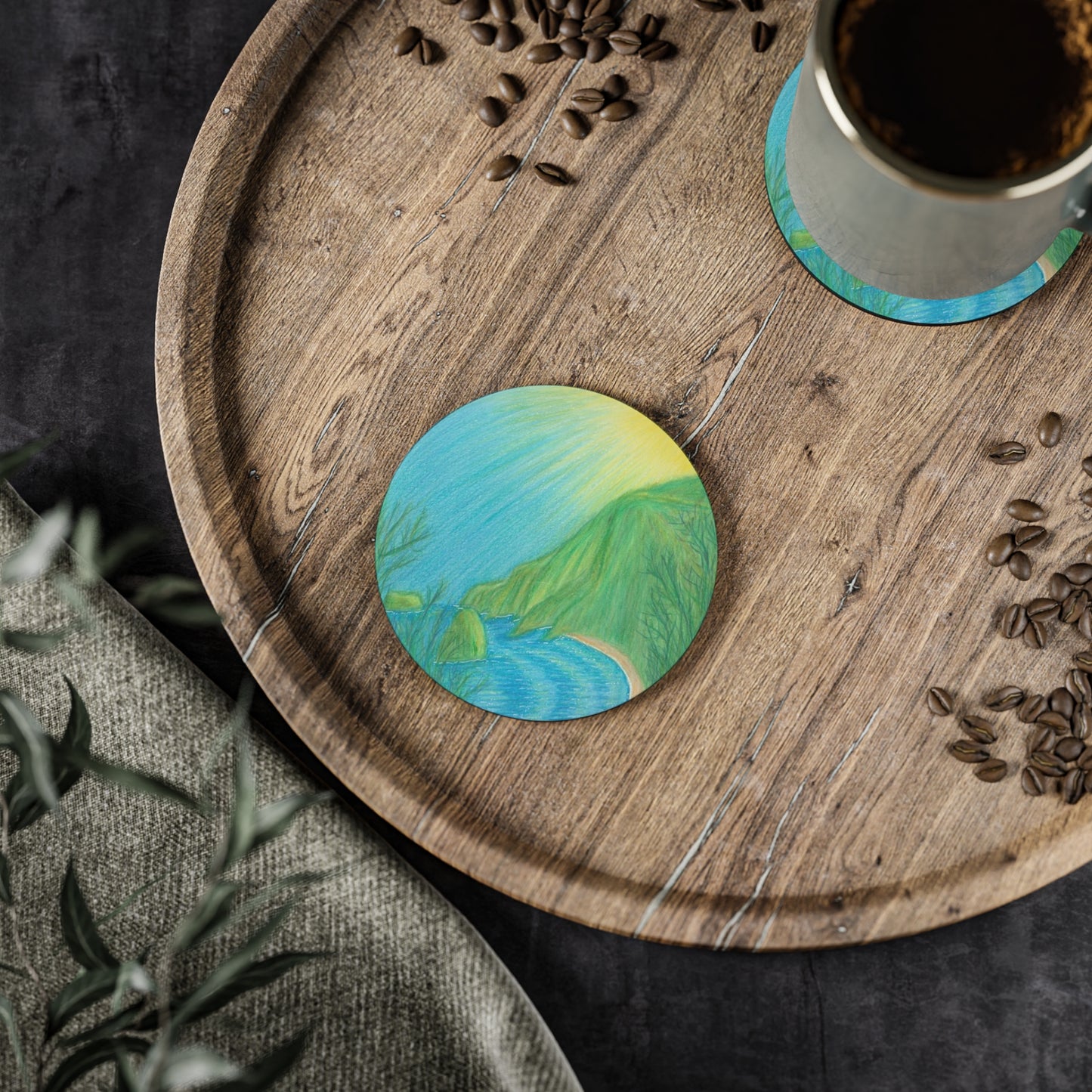 Hawaii Cork Coaster - Kalawao