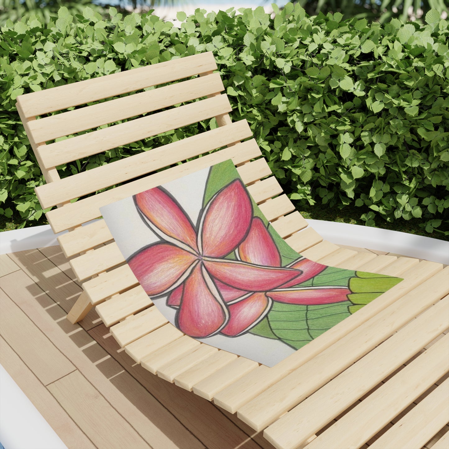 Plumeria Beach Towel