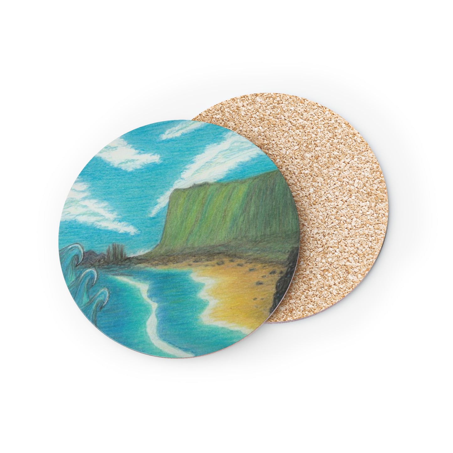 Hawaii Cork Coasters - Hamoa Bay