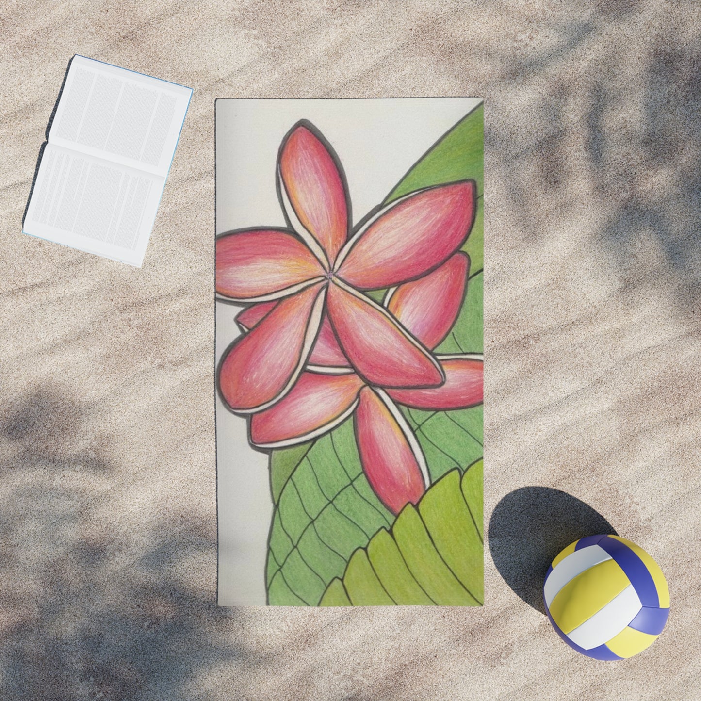 Plumeria Beach Towel