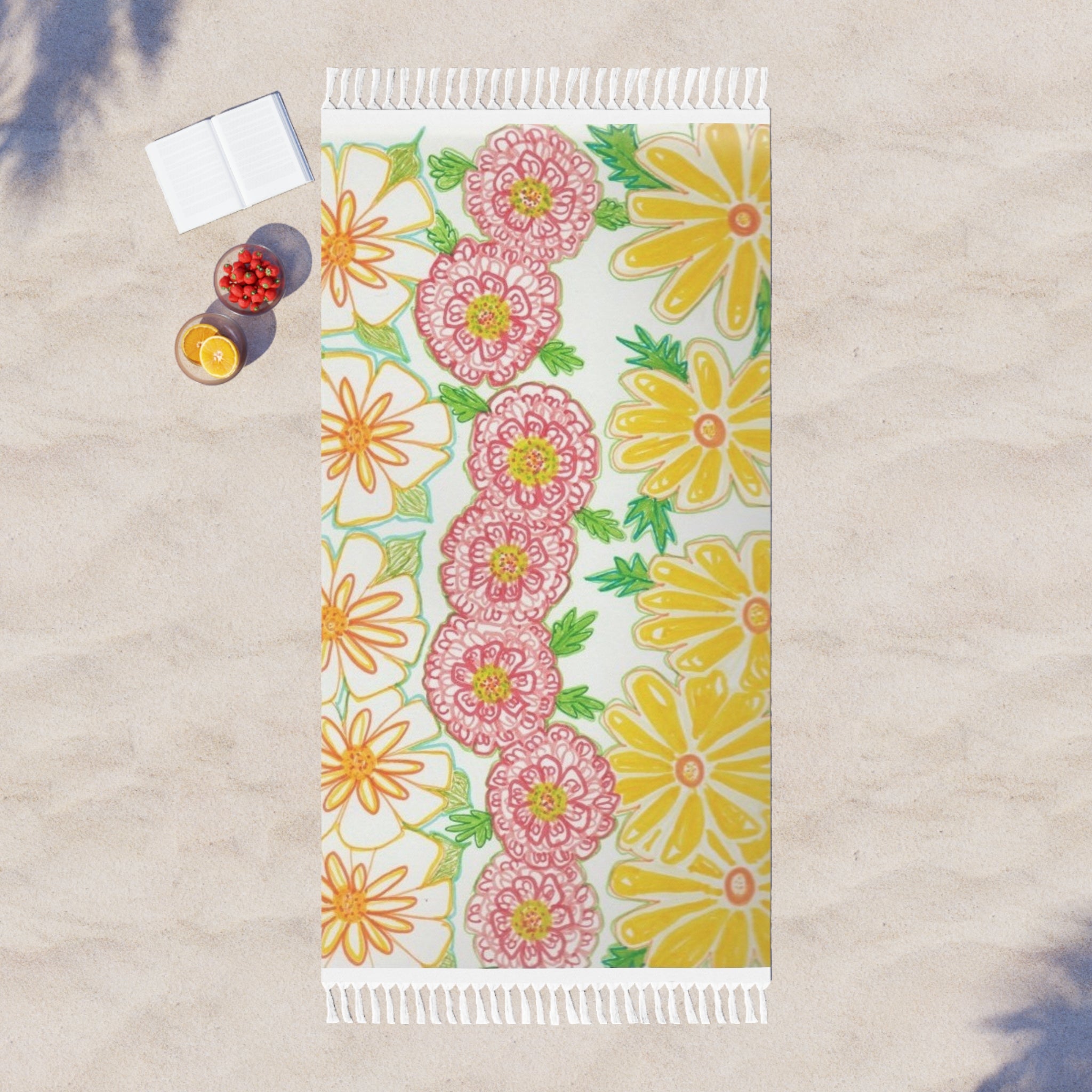 Boho Beach Towel outlet Cloth - Postcard