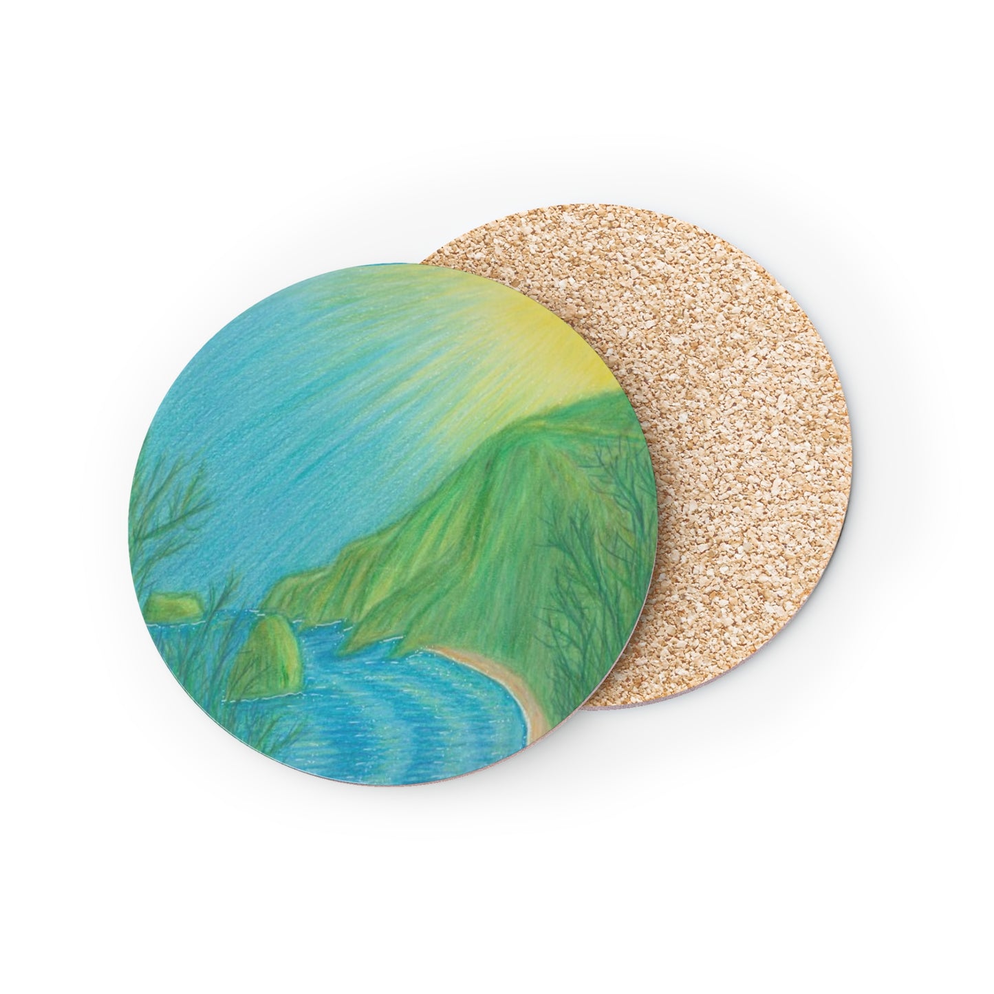 Hawaii Cork Coaster - Kalawao