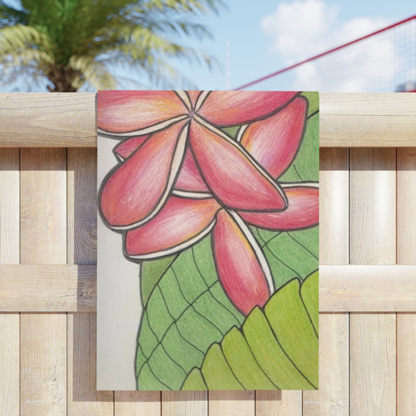 Plumeria Beach Towel