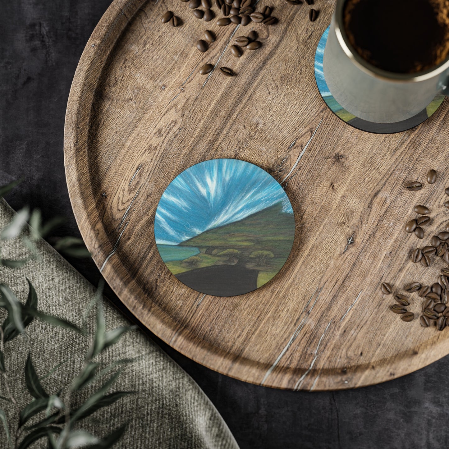 Hawaii Cork Coaster - Kaupo