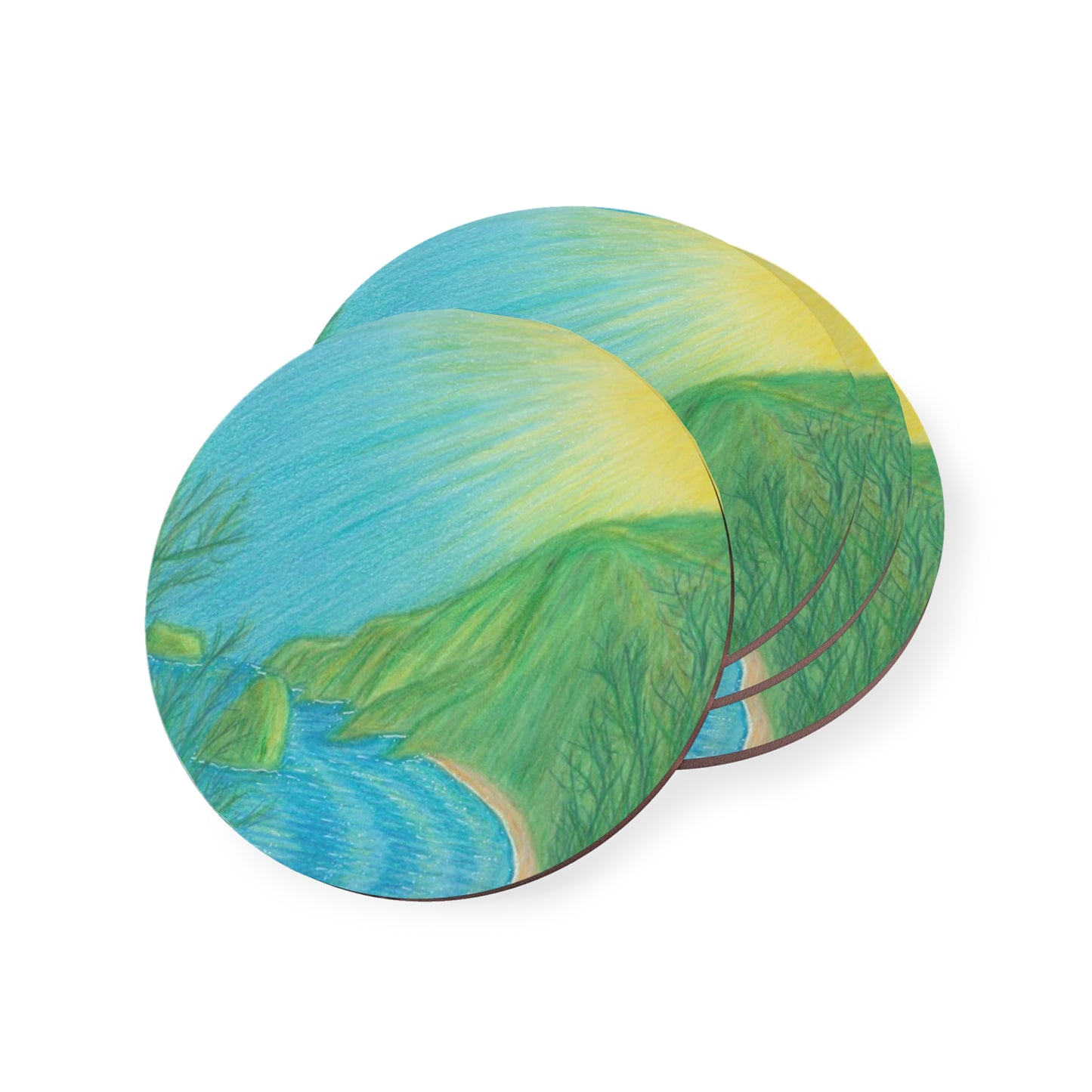 Hawaii Cork Coaster - Kalawao