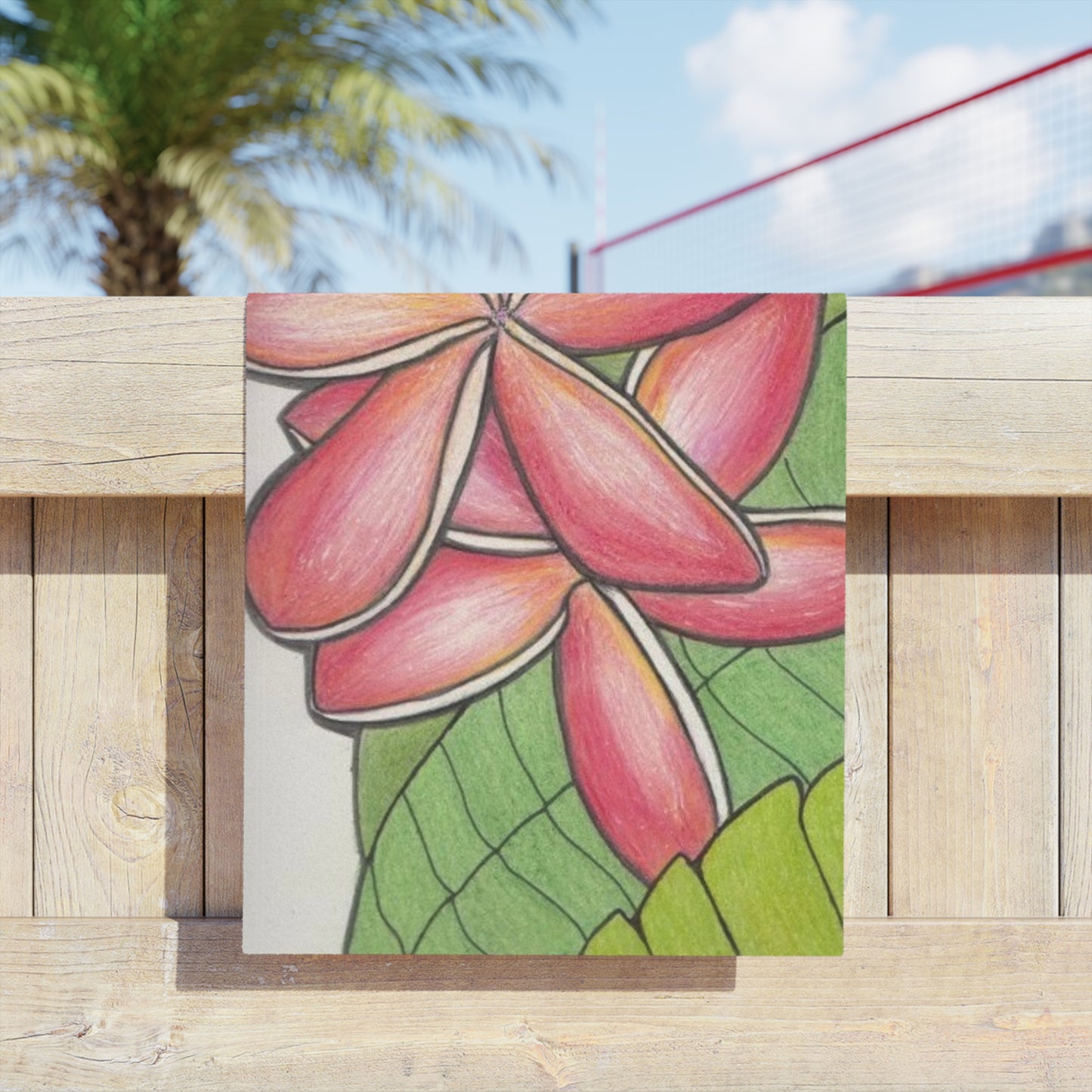 Plumeria Beach Towel