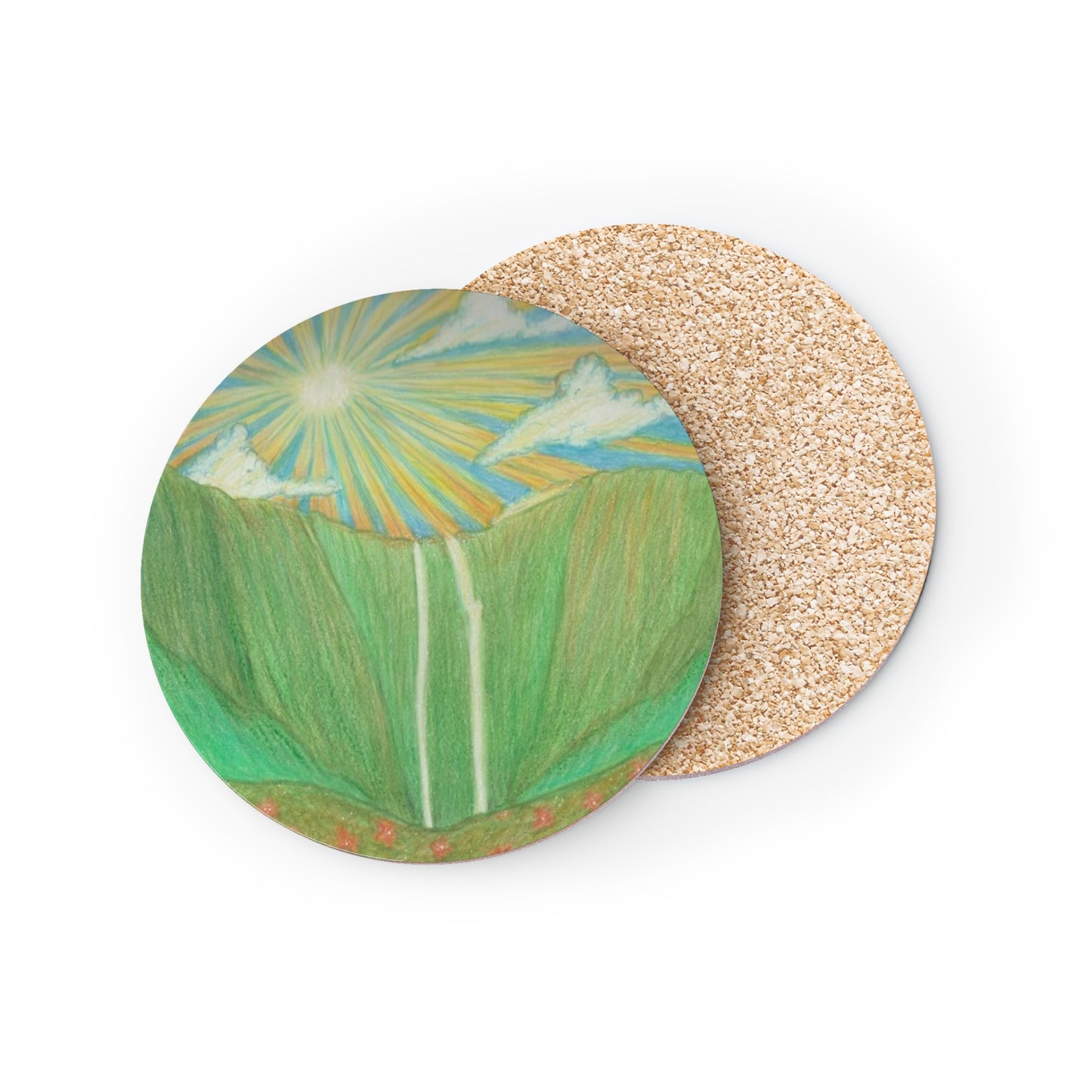 Hawaii Cork Coaster - Hi'ilawe