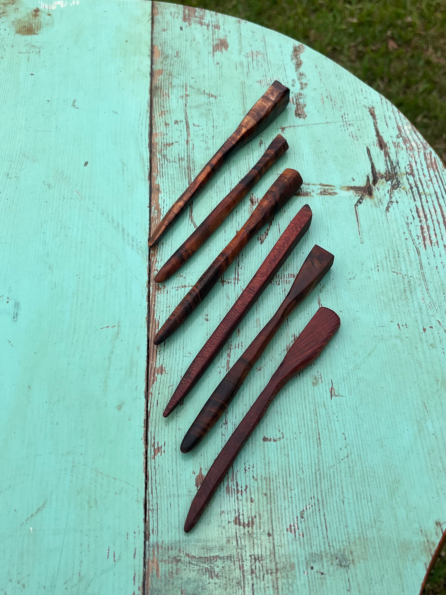 Hand Carved Hair Pins