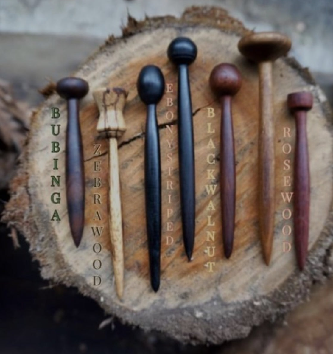 Lathe Turned Hair Pins