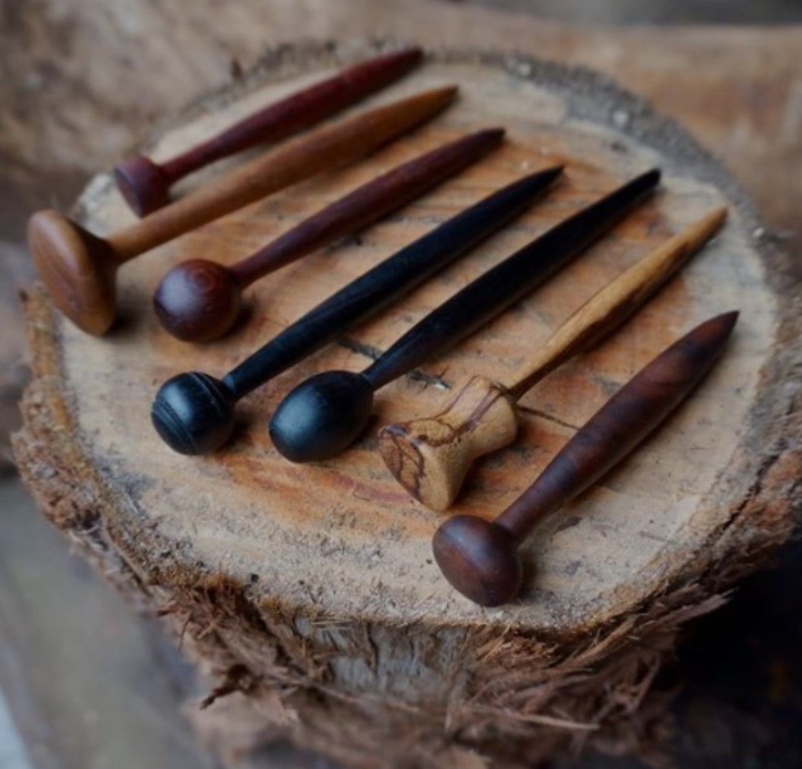 Lathe Turned Hair Pins