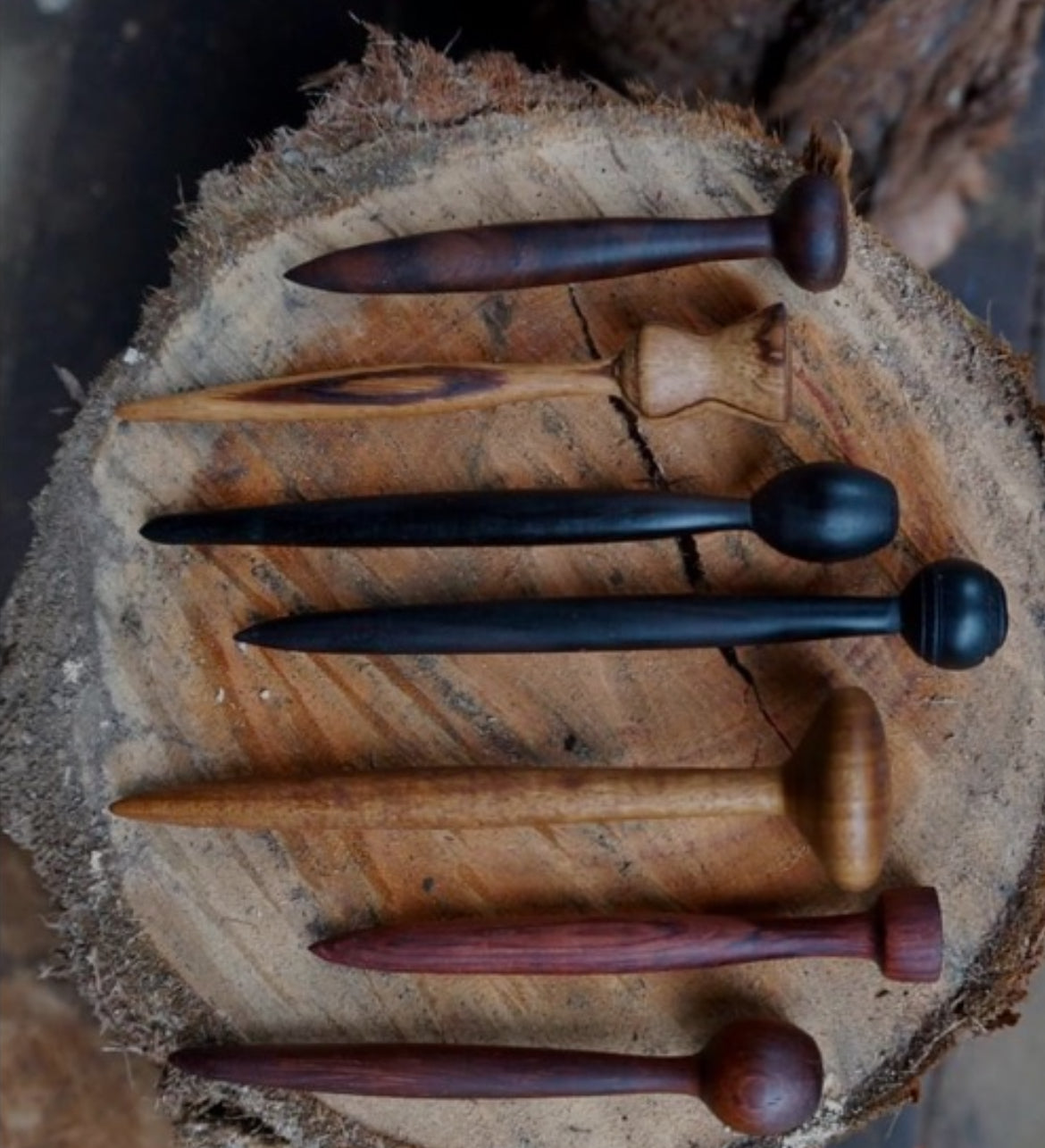 Lathe Turned Hair Pins